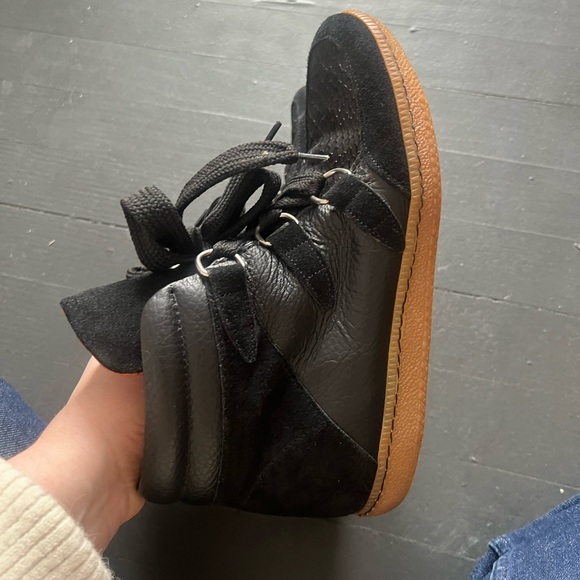 Sandro Albatorock Leather Suede Hi top Sneakers, size 38 - Picture 7 of 7